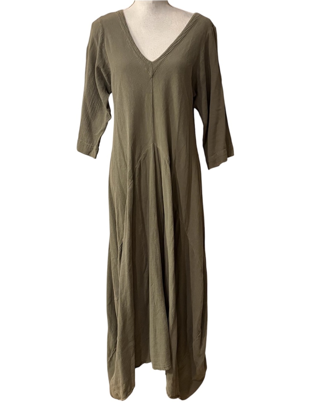 Oh My Gauze Dress Women Asymmetrical Lagenlook Minimalist Bella V Neck Bella